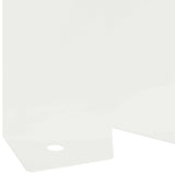 Lawn Edging 20 pcs 102 x 10 x 4 cm Steel White 8008746