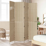 Room Divider Folding Manual Beige 195 x 180 cm Poly Rattan 42003679