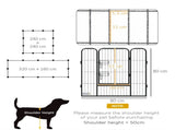 12 Panels Heavy Duty Puppy Playpen, for Small Dogs, Indoor and Outdoor Use - Silver T3398P349726