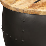 ZNTS Coffee Table Round 53x43 cm Solid Mango Wood 287484