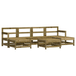 ZNTS 7 Piece Garden Lounge Set Impregnated Wood Pine 3186374