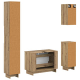 4 Piece Bathroom Cabinet Set EDE Artisan Oak Engineered Wood 3417908
