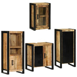 Bathroom Furniture Set 4 pcs Brown Soild Mango Wood 3305688