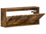 Wall-Mounted Shoe Cabinet HAARLEM 71 x 17 x 43 cm Smoked Oak 896850