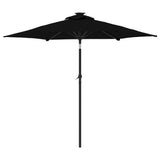 Garden Parasol with Steel Pole Black 225x225x212 cm 4005064