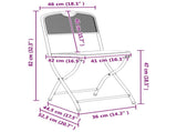 Outdoor Furniture Set Folding 5 pcs Anthracite Iron and Steel 3422893
