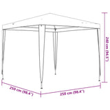 Party Tent 2.5x2.5 m White 48497