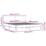 Bed Frame without Mattress Sonoma Oak 180x200 cm Super King 3280178