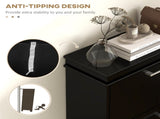 Three-Drawer Minimalistic Shoe Cabinet - Black T3398P423860