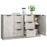 Sideboards 2 pcs Concrete Grey 60x30x70 cm Engineered Wood 3115791