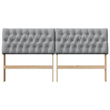 Upholstered Headboard Light Grey 180 cm Solid Pine Wood 879324