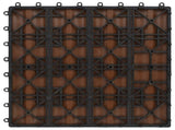 Decking Tile 3D Design 11 pcs Light Brown 30 x 30 cm WPC 42046679