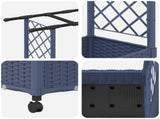 Raised Bed with Trellis and Roof Grey 164 x 40 x 127 cm PP 3423114