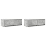 TV Cabinets 2 pcs Concrete Grey 80x31x25.5 cm Engineered Wood 861515