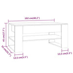 Coffee Table Sonoma Oak 102x55x45 cm Engineered Wood 810902