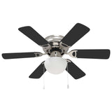 Ceiling Fan with Light 82 cm Black 42035662