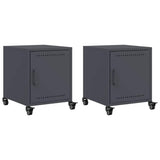 Bedside Cabinets 2 pcs Anthracite 36x39x43.5 cm Steel 846619