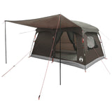 Family Tent with Roof Brown Grey 320 x 210 x 180 cm Polyester 42029000