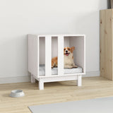Dog House White 50x40x52 cm Solid Wood Pine 822472