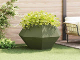 Planter Olive Green 100 x 100 x 80 cm Steel 884030