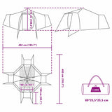 Tipi Tent with Roof Blue 492 x 492 x 275 cm Taffeta 42000988