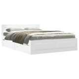 Bed Frame with Headboard without Mattress White 140x190 cm 3295590