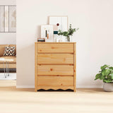 Chest of Drawers Drammen Oak 76.5 x 40 x 91 cm Solid Pine wood 42003052