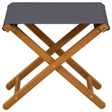 Deck Chair 2 pcs Solid Eucalyptus Wood Grey 42024894