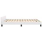 Bed Frame without Mattress White 180x200cm Super King Faux Leather 349901