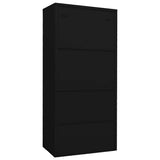 335968 Wardrobe Black 80x50x180 cm Steel