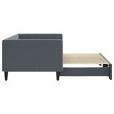Daybed with Trundle without Mattress Dark Grey 90x190 cm Single 3196782