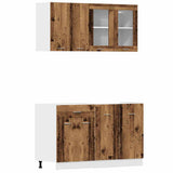 4 Piece Kitchen Cabinet Set Lyon Old Wood Engineered Wood 3328573
