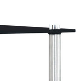 Nesting Table Set of 3 Black Tempered glass and aluminium 3 sizes 249527