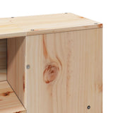 ZNTS Bookcase Bed without Mattress 150x200 cm King Size Solid Wood Pine 3321971
