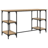 Desk with Shelf Artisan Oak 140 x 50 x 75 cm Engineered Wood 886269