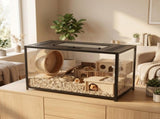 Hamster Cage, Chewproof Metal Rat Cage with Deep Base, Openable Top for Syrian Dwarf Hamster, T3398P553205