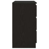Sideboard with Drawer Black Oak 71x35x65 cm Engineered Wood 861572