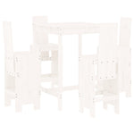 5 Piece Garden Bar Set White Solid Wood Pine 3157770