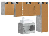 Bathroom Cabinet Set 5 pcs Concrete Grey Engineered Wood 3407330