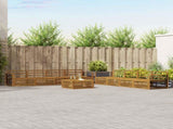 Outdoor Sofa Set 9 pcs Natural Solid Acacia Wood 3373229