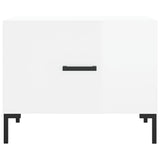 Coffee Tables 2pcs High Gloss White 50x50x40 cm Engineered Wood 829401
