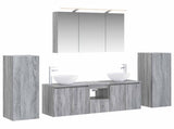 Bathroom Furniture Set 6 pcs Grey Sonoma 3407148