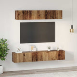 TV Cabinet Set Wall-mounted 5 pcs Old Wood Engineered Wood 3393405