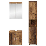 Bathroom Furniture Set TULUM 3 pcs Old Wood 60 x 34 x 63 cm 3398042