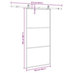 Sliding Door with Hardware Set Black 102x205 cm ESG Glass 3375923