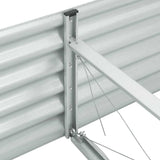 Garden Raised Bed 240x80x44 cm Galvanised Steel Silver 45518