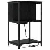 Bedside Cabinet 2 pcs Black Oak 38 x 31 x 61 cm Engineered Wood 859451