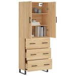 Highboard Sonoma Oak 69.5x34x180 cm Engineered Wood 3195870