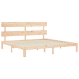 Bed Frame without Mattress Super King Size Solid Wood Pine 3193546