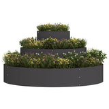 Garden Planter Black 120 x 120 x 20 cm Cold-rolled Steel 873655